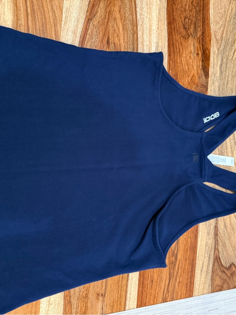 Bodi Navy Women’s Racerback Tank Top: Large - Picture 4 of 5